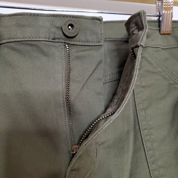 Banana Republic Womens Olive Green Utility Pants Size 12 Cotton Blend With Pocke - Picture 3 of 8